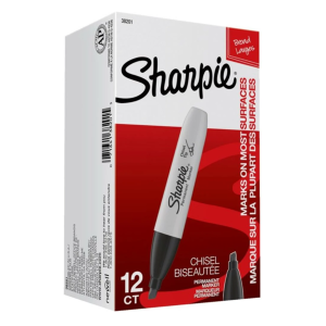 38201 - Sharpie Permanent Marker, Chisel, Black